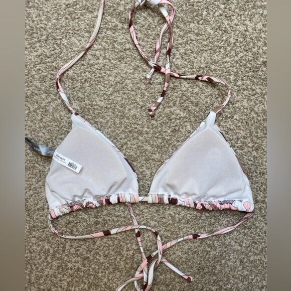 Pink flower bikini top - Picture 2 of 3